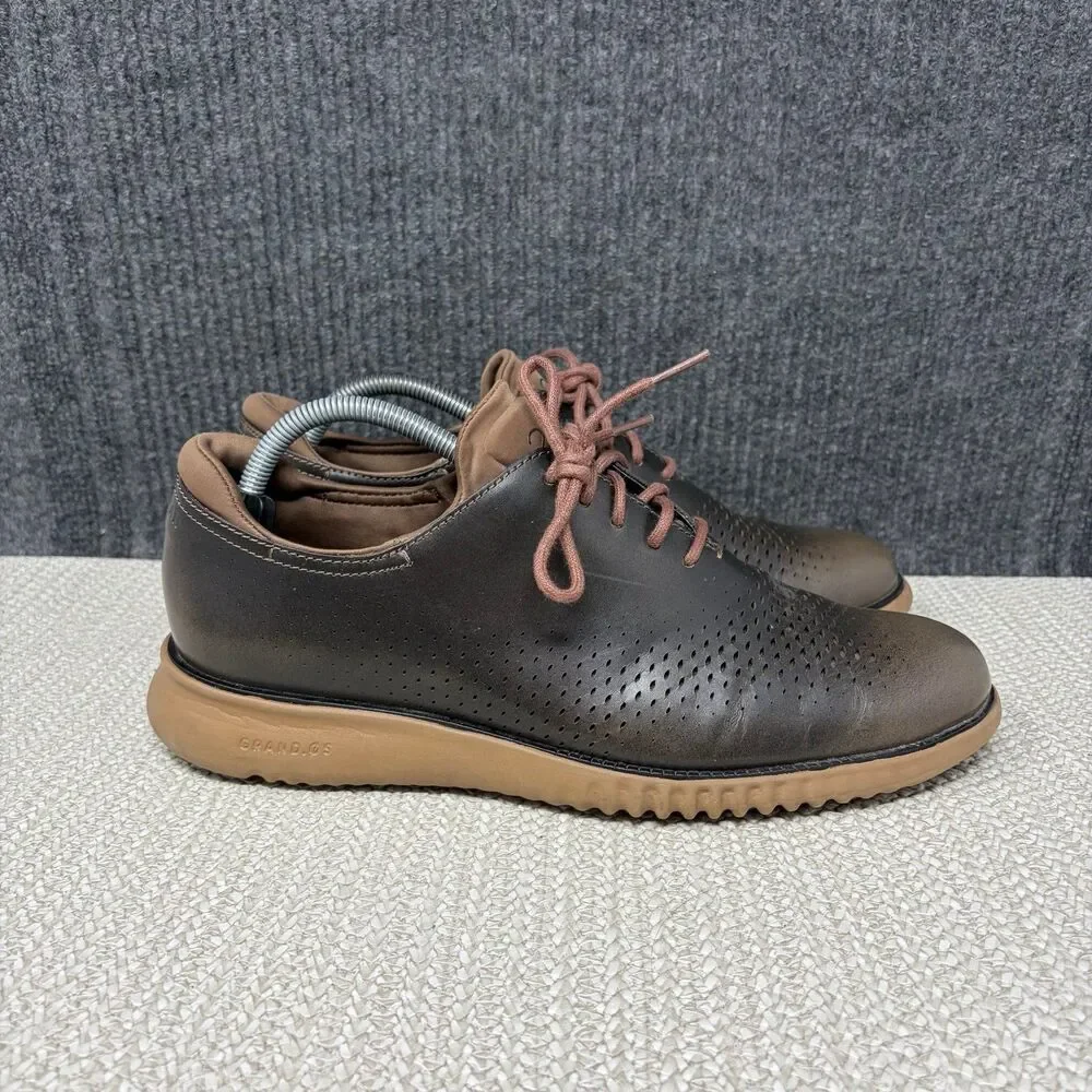 Cole Haan 2.Zerogrand Laser Wingtip Oxfords Brown Leather Mens 10 M C25530